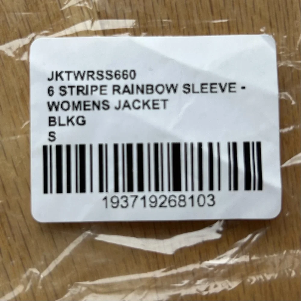 Aviator Nation Black Utility Jacket with Rainbow Stripes - Picture 9 of 9